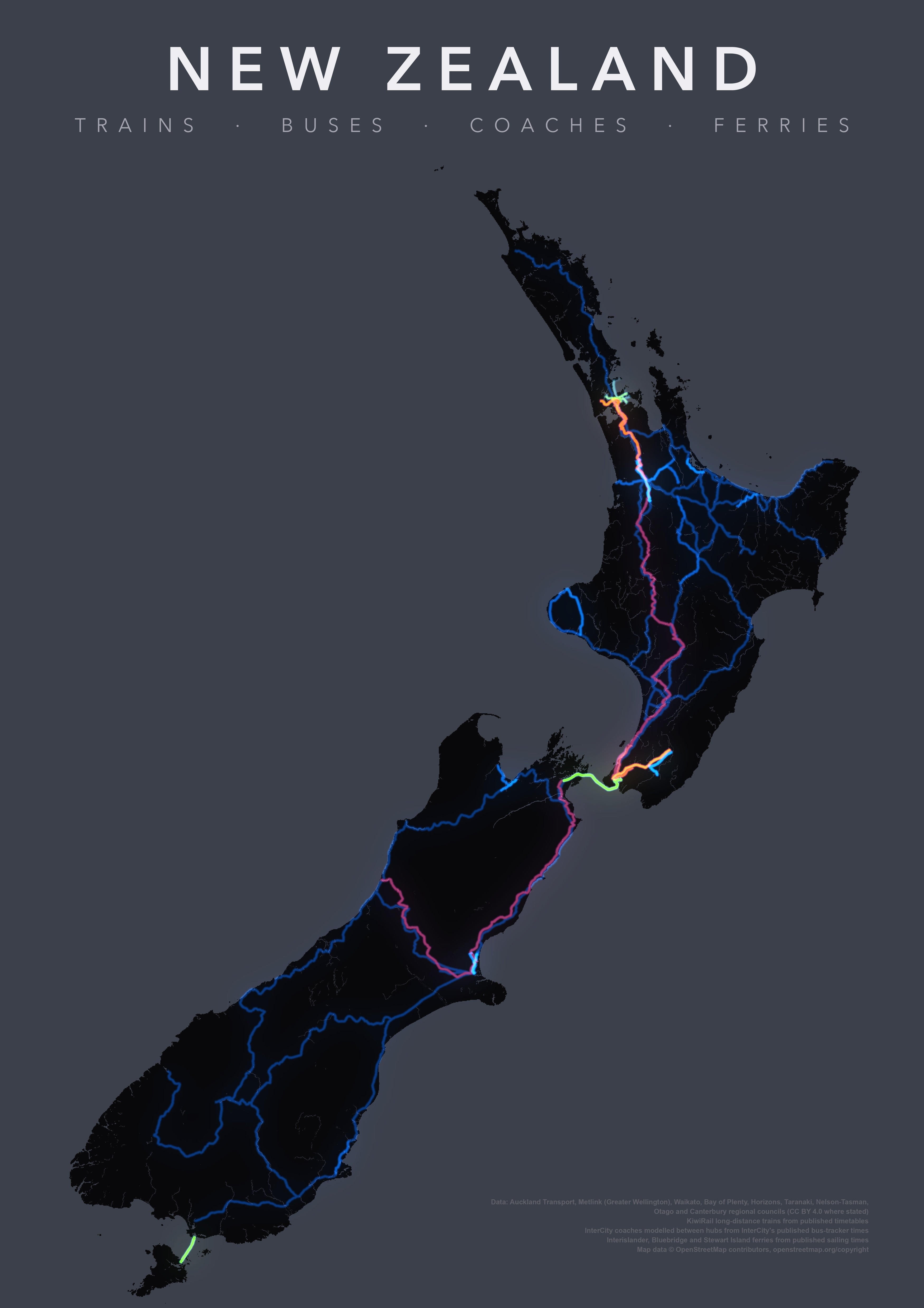 Full-resolution detail: New Zealand Regional Transport poster, with city name