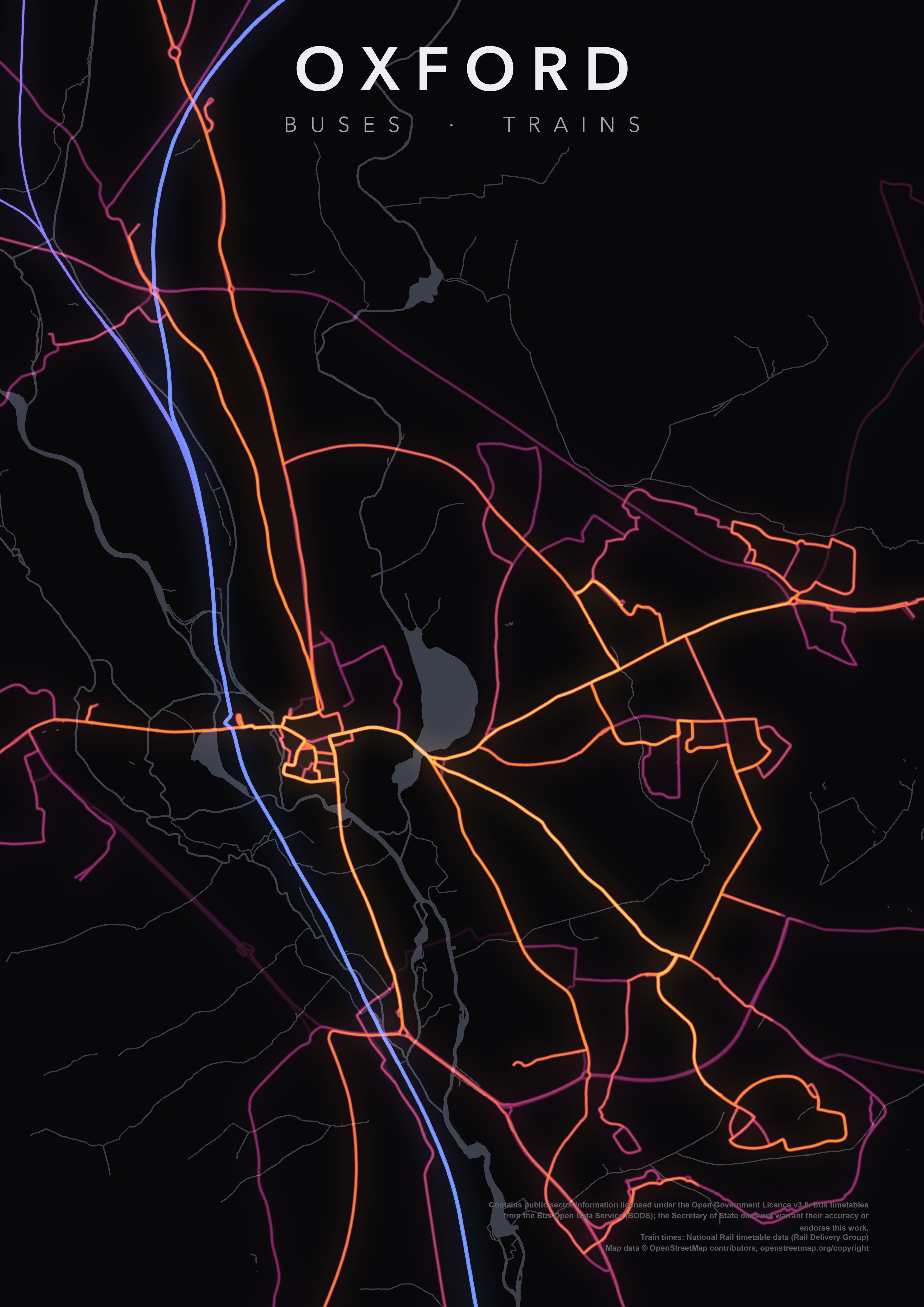 Full-resolution detail: Oxford Transit Network poster, with city name