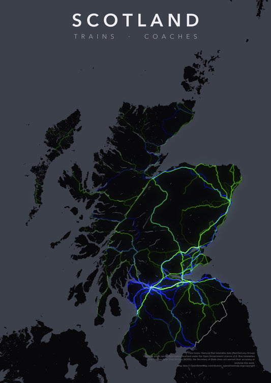 Full-resolution detail: Scotland Transport poster, with city name