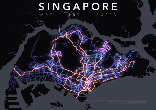 Full-resolution detail: Singapore Transit Network poster, with city name